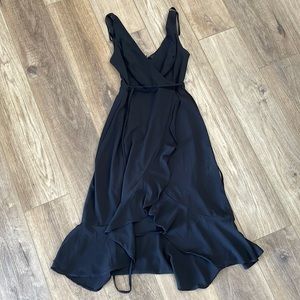 Premier Amour Ruffle Bottom Black Dress Size 2
